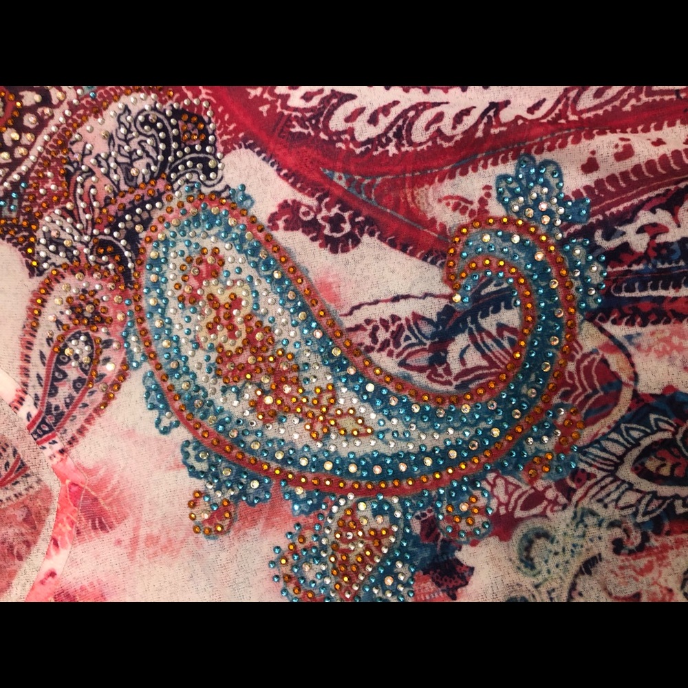 Reba Rhinestone Top (Cancun Fiesta) - Picture 2 of 3